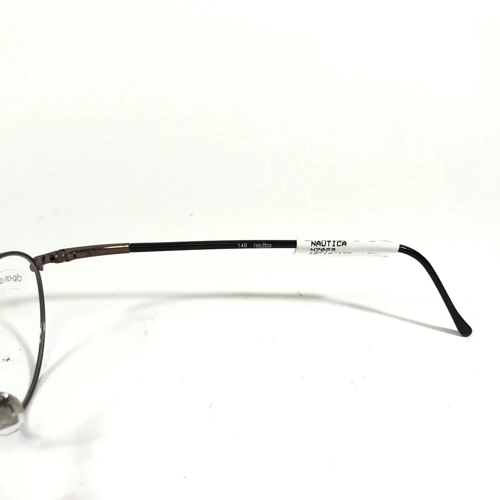 Nautica Eyeglasses Frames N7023 061 Black Purple Round Full Rim 48-19-140